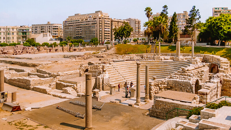 Alexandria: Enthüllung der Wunder der antiken Stadt 1 bilder des romischen amphitheaters